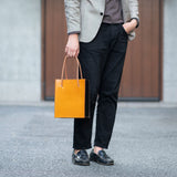 LIBERO ミニバッグ コードバン ウィスキー×ブラック