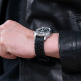 Veau Epsom カーフメッシュ ウォッチストラップ ブラック