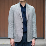 ハードマンズリネン ハウンドトゥース ジャケット