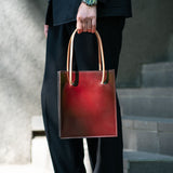 LIBERO ミニバッグ コードバン バーガンディー×ブラック