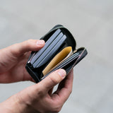 トリヨン・モーリス L字 ジップウォレット ブラック