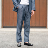 【3月3日19時販売開始予定】コットンシャンブレー インディゴ ドローコードトラウザーズ