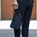 【6月中旬頃発送予定】「福島ティアモ雄介氏 完全監修」 WILLIAM キャンバスレザー 3WAYショルダーバッグ ネイビー