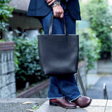 PASSEGGIATA ミドルトートバッグ サドルレザー ブラック