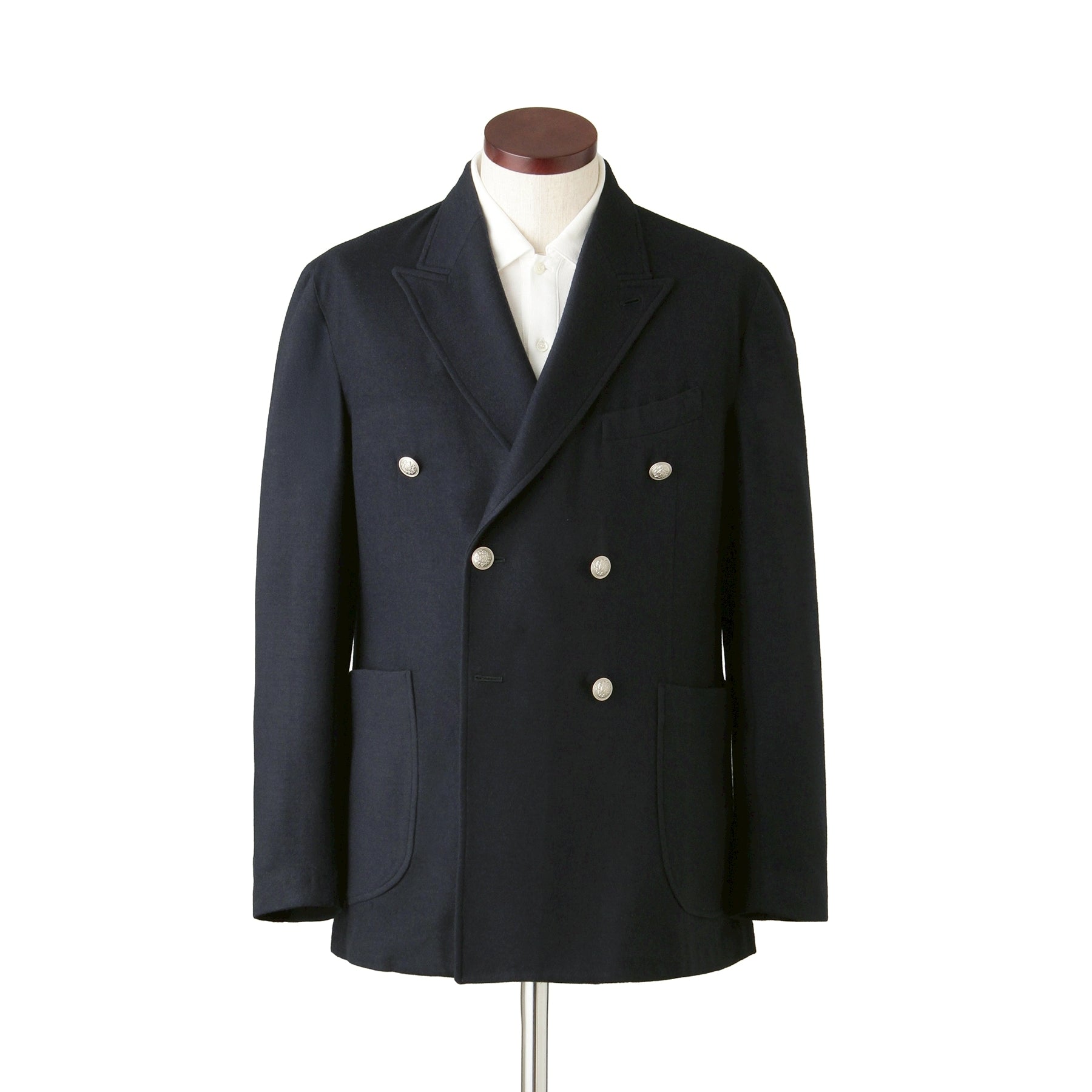 【中古】フィンジャック Finjackテーラードジャケット ネイビー　サイズ48 中古】フィンジャック Finjack ウール テーラードジャケット ネイビー