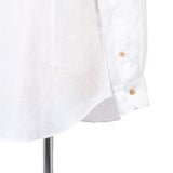 フレンチリネン レギュラーカラーシャツ ホワイト