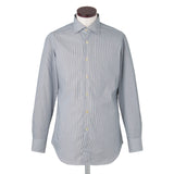 セミワイドカラーシャツ ペンシルストライプ ネイビー