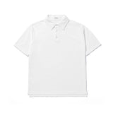 コットン鹿の子 ポロシャツ ホワイト