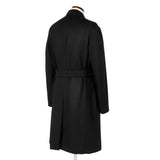 グアナコカシミヤ ブラックチェスターコート