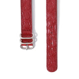 NATOベルトクロコダイル レッド(シルバー)