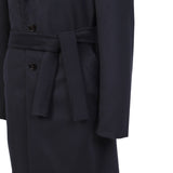 ウールカシミヤネイビー シングルチェスターコート