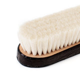 山羊毛 鰐革洋服ブラシ ブラック