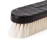 山羊毛 鰐革洋服ブラシ ブラック