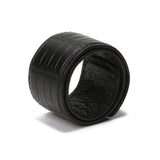 【4ヶ月後のお届け予定】 スラップブレスレット: ぺちん ブラックポロサスクロコダイル