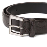 クロコダイル ブラウンクラシックドレスベルト