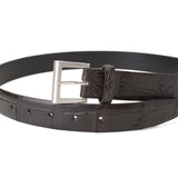 クロコダイル ブラウンクラシックドレスベルト