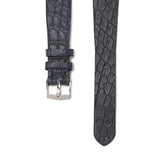 クロコダイルヴィンテージウォッチストラップ ネイビー