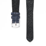 クロコダイルヴィンテージウォッチストラップ ブルーグレー
