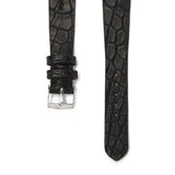 クロコダイルヴィンテージウォッチストラップ ブラック