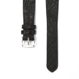 クロコダイルヴィンテージウォッチストラップ ブラック