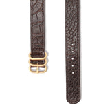 NATOベルトクロコダイル ブラウン(ゴールド)