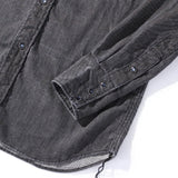 メイドインジャパン・コットンリネン ブラックウエスタンシャツ