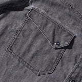 メイドインジャパン・コットンリネン ブラックウエスタンシャツ