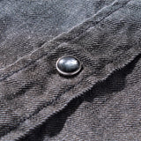 メイドインジャパン・コットンリネン ブラックウエスタンシャツ