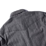 メイドインジャパン・コットンリネン ブラックウエスタンシャツ