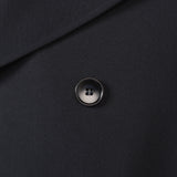 高密度ウールギャバジン ネイビーダブルトレンチコート