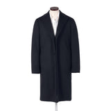 ウールカシミヤネイビー シングルチェスターコート