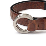 ダブルリングベルトクロコダイル テラコッタ