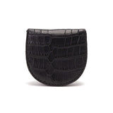 馬蹄(ばてい)クロコダイルコインケース ブラック