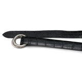 ダブルリングベルトクロコダイル ブラック