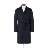 ウールカシミヤネイビー シングルチェスターコート