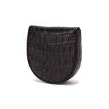 馬蹄(ばてい)クロコダイルコインケース ブラック