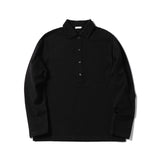 エジプシャンコットン プルオーバーシャツ ブラック