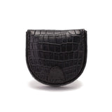 馬蹄(ばてい)クロコダイルコインケース ブラック