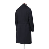 高密度ウールギャバジン ネイビーダブルトレンチコート