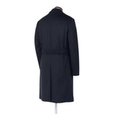 ウールカシミヤネイビー シングルチェスターコート