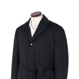 ウールカシミヤブラック シングルチェスターコート