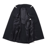 高密度ウールギャバジン ネイビーダブルトレンチコート