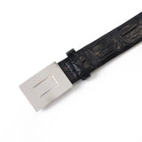 クロコダイル エンジンターンドバックルベルト ブラック