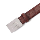 クロコダイル エンジンターンドバックルベルト テラコッタ