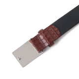 クロコダイル エンジンターンドバックルベルト テラコッタ