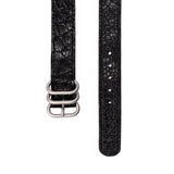 NATOベルトクロコダイルブラック(シルバー)