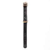 NATOベルトクロコダイルブラック(ゴールド)