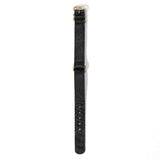 NATOベルトクロコダイルブラック(ゴールド)