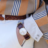 「西口修平氏 完全監修」 NATOベルトロシアンカーフ (ゴールド)