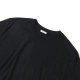 通年用 ウォッシャブルウール クルーネックTシャツ ブラック